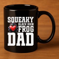 Black Rain Frog Dad Terrarium Enclosure Hide Rain Frog 11oz C Handle Ceramic Mug