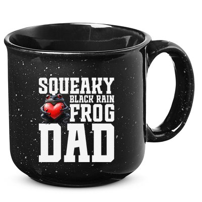Black Rain Frog Dad Terrarium Enclosure Hide Rain Frog 15oz Campfire Ceramic Mug