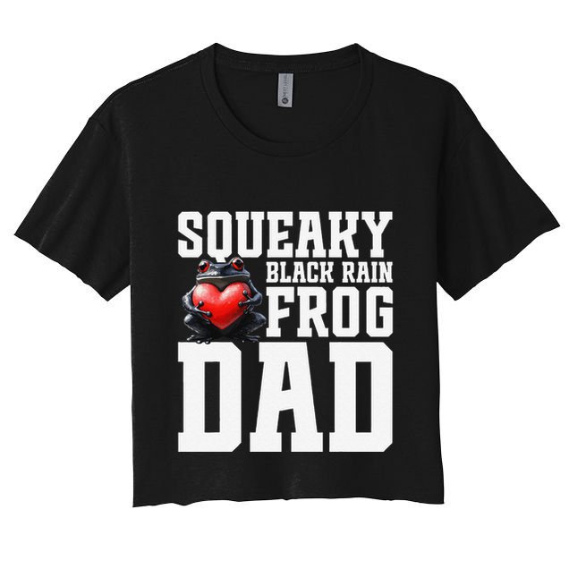 Black Rain Frog Dad Terrarium Enclosure Hide Rain Frog Women's Crop Top Tee