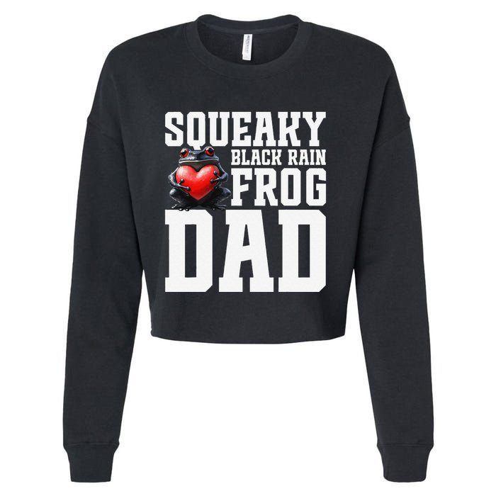 Black Rain Frog Dad Terrarium Enclosure Hide Rain Frog Cropped Pullover Crew