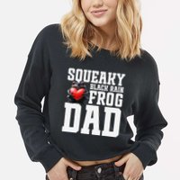 Black Rain Frog Dad Terrarium Enclosure Hide Rain Frog Cropped Pullover Crew