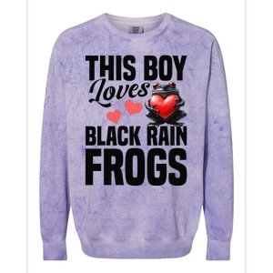 Black Rain Frog Enclosure Terrarium Rain Frog Dad Colorblast Crewneck Sweatshirt