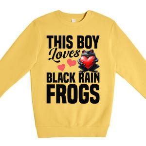 Black Rain Frog Enclosure Terrarium Rain Frog Dad Premium Crewneck Sweatshirt