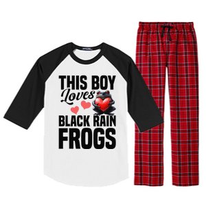 Black Rain Frog Enclosure Terrarium Rain Frog Dad Raglan Sleeve Pajama Set