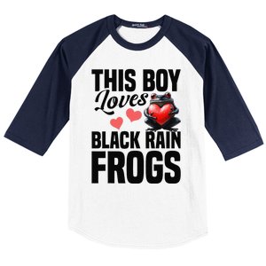 Black Rain Frog Enclosure Terrarium Rain Frog Dad Baseball Sleeve Shirt