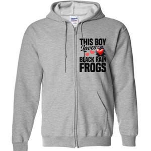 Black Rain Frog Enclosure Terrarium Rain Frog Dad Full Zip Hoodie