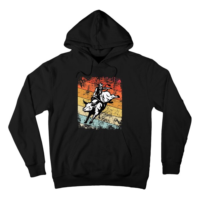 Bull Riding For Vintage Cow Rodeo Hoodie