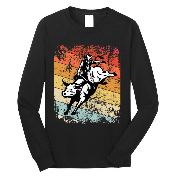 Bull Riding For Vintage Cow Rodeo Long Sleeve Shirt