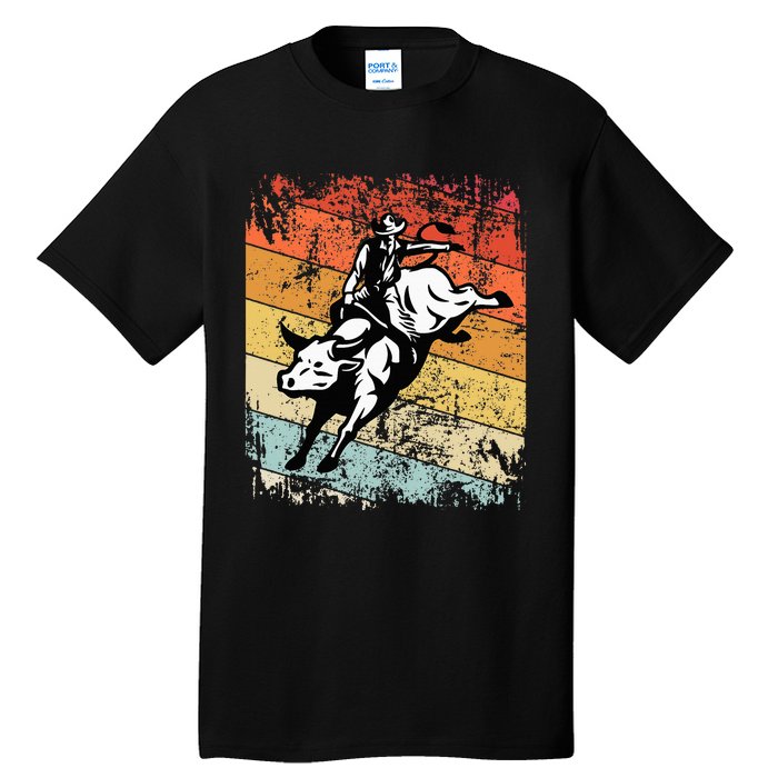 Bull Riding For Vintage Cow Rodeo Tall T-Shirt