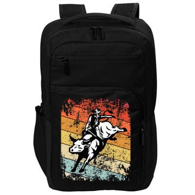 Bull Riding For Vintage Cow Rodeo Impact Tech Backpack