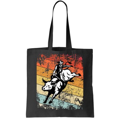 Bull Riding For Vintage Cow Rodeo Tote Bag