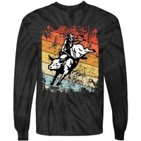 Bull Riding For Vintage Cow Rodeo Tie-Dye Long Sleeve Shirt