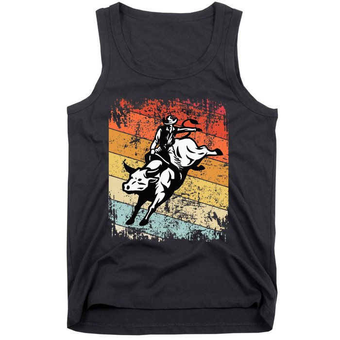 Bull Riding For Vintage Cow Rodeo Tank Top