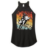 Bull Riding For Vintage Cow Rodeo Women's Perfect Tri Rocker Tank