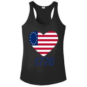 Betsy Ross Flag 1776 Land Of The Free American Tribute Gift Ladies PosiCharge Competitor Racerback Tank