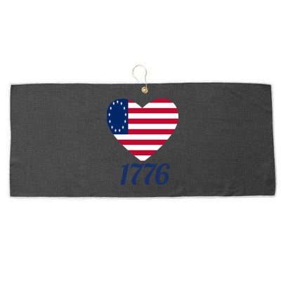 Betsy Ross Flag 1776 Land Of The Free American Tribute Gift Large Microfiber Waffle Golf Towel