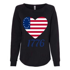 Betsy Ross Flag 1776 Land Of The Free American Tribute Gift Womens California Wash Sweatshirt