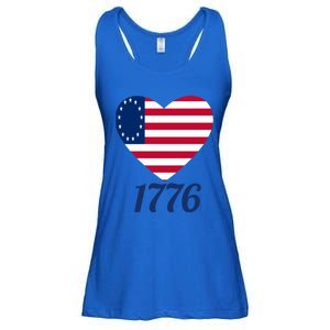 Betsy Ross Flag 1776 Land Of The Free American Tribute Gift Ladies Essential Flowy Tank