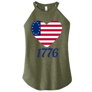 Betsy Ross Flag 1776 Land Of The Free American Tribute Gift Women's Perfect Tri Rocker Tank