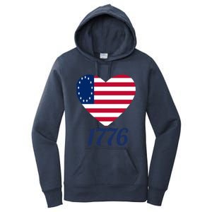 Betsy Ross Flag 1776 Land Of The Free American Tribute Gift Women's Pullover Hoodie