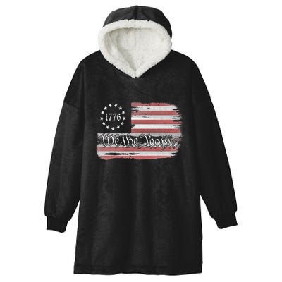 Betsy Ross Flag 1776 We The People Hooded Wearable Blanket