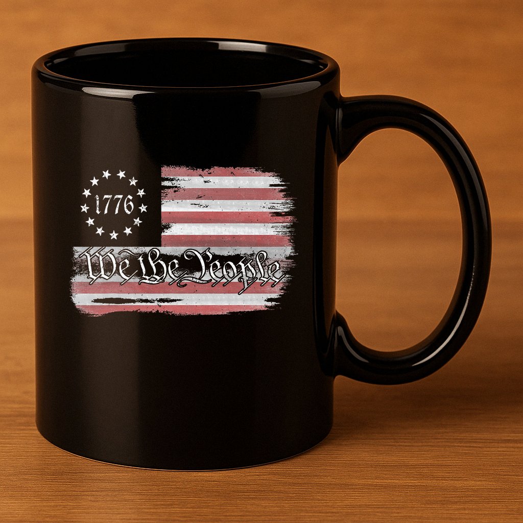 Betsy Ross Flag 1776 We The People 11oz C Handle Ceramic Mug
