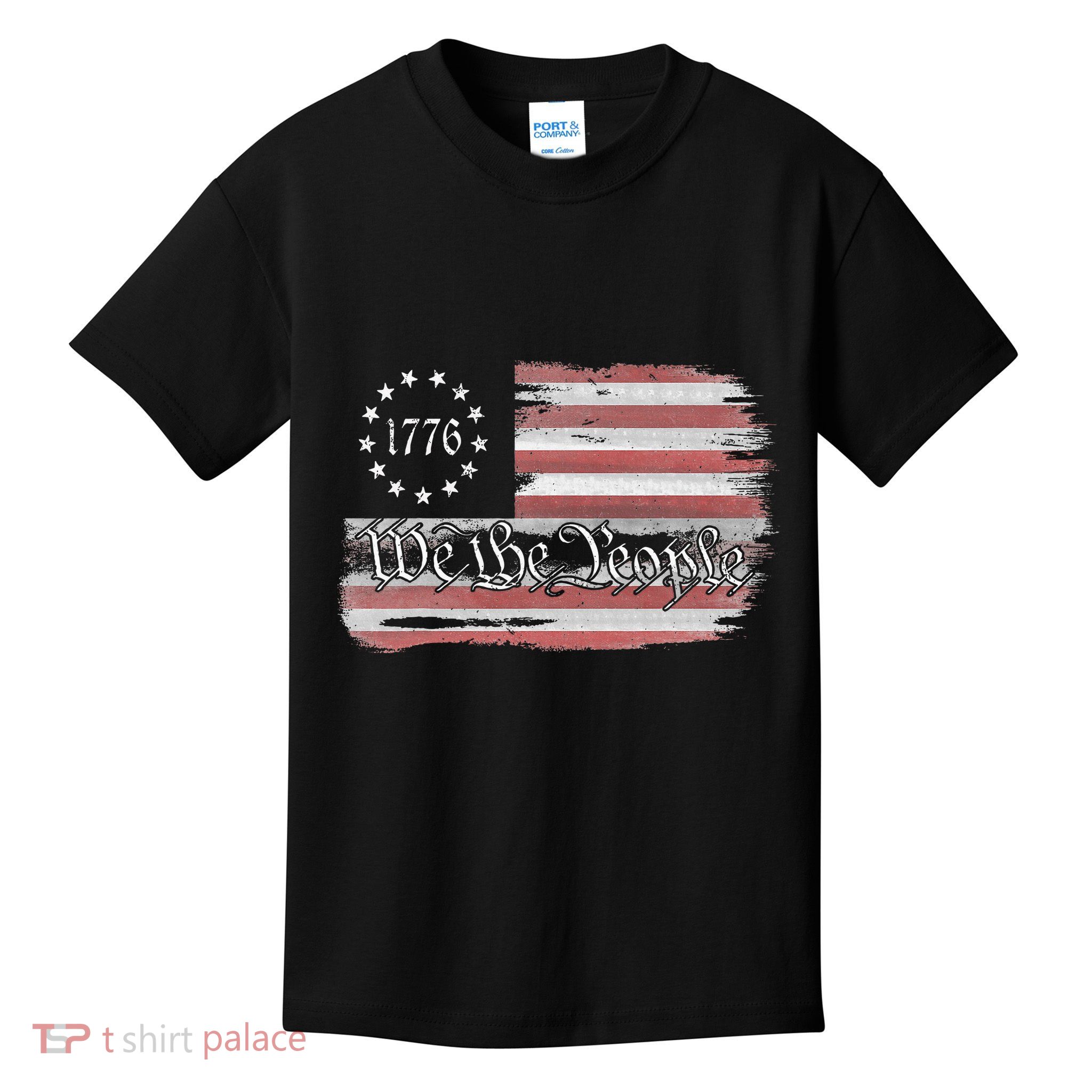 Betsy Ross Flag 1776 We The People Kids T-Shirt