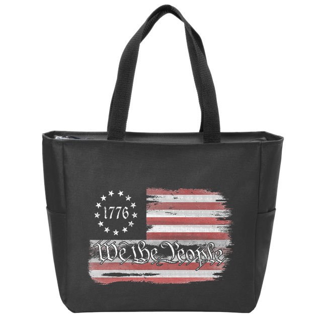 Betsy Ross Flag 1776 We The People Zip Tote Bag