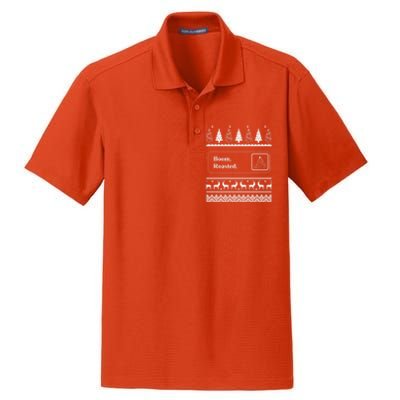 Boom Roasted Funny Office Party Ugly Christmas Funny Gift Dry Zone Grid Polo