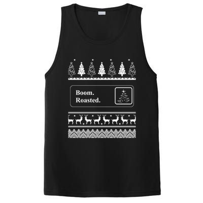 Boom Roasted Funny Office Party Ugly Christmas Funny Gift PosiCharge Competitor Tank