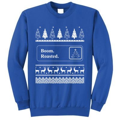 Boom Roasted Funny Office Party Ugly Christmas Funny Gift Sweatshirt