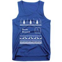 Boom Roasted Funny Office Party Ugly Christmas Funny Gift Tank Top