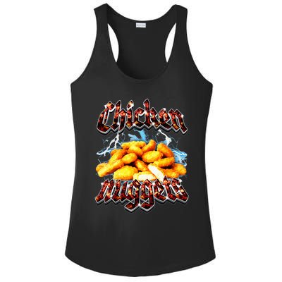 Bootleg Rap Funny Chicken Nuggets Vintage 90s Heavy Metal Ladies PosiCharge Competitor Racerback Tank