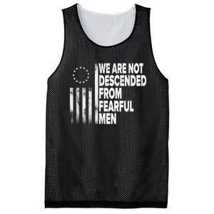 Betsy Ross Flag Usa We Are Not Descended From Fearful Man Mesh Reversible Basketball Jersey Tank