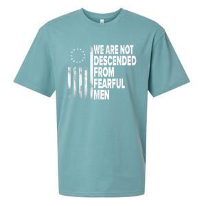 Betsy Ross Flag Usa We Are Not Descended From Fearful Man Sueded Cloud Jersey T-Shirt