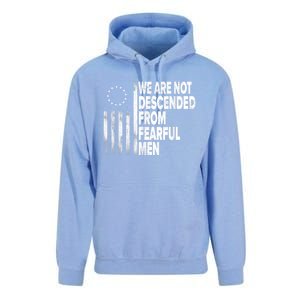 Betsy Ross Flag Usa We Are Not Descended From Fearful Man Unisex Surf Hoodie