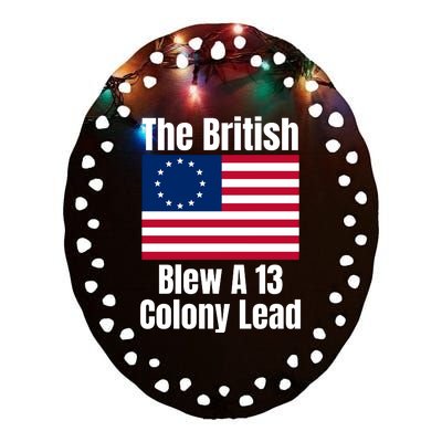 Betsy Ross Flag The British Blew A 13 Colony Lead Ceramic Oval Ornament