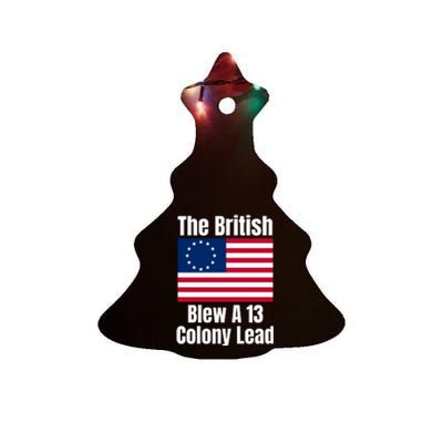 Betsy Ross Flag The British Blew A 13 Colony Lead Ceramic Tree Ornament