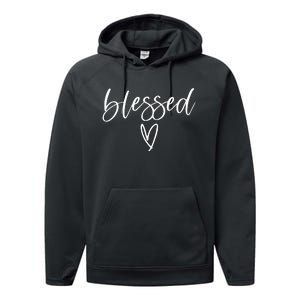 Blessed Religious Faith Christian Tee Gifts For Performance Fleece Hoodie