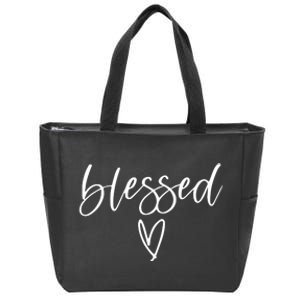 Blessed Religious Faith Christian Tee Gifts For Zip Tote Bag