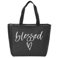 Blessed Religious Faith Christian Tee Gifts For Zip Tote Bag