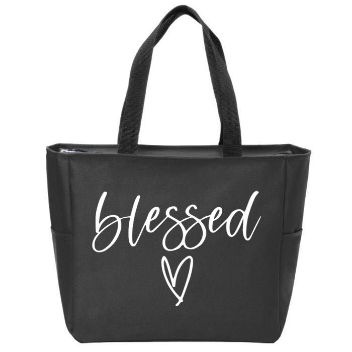 Blessed Religious Faith Christian Tee Gifts For Zip Tote Bag