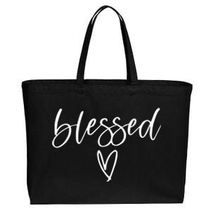 Blessed Religious Faith Christian Tee Gifts For Cotton Canvas Jumbo Tote