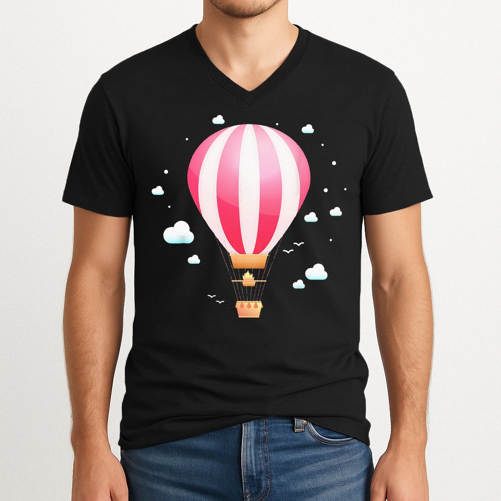 Balloon Ride Festival Hot Air Balloon Pilot Hot Air Balloon V-Neck T-Shirt