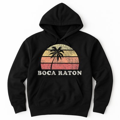 Boca Raton Fl Vintage 70s Retro Throwback Design Hoodie