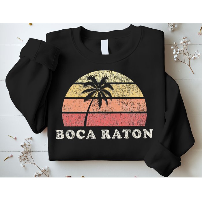 Boca Raton Fl Vintage 70s Retro Throwback Design Sweatshirt