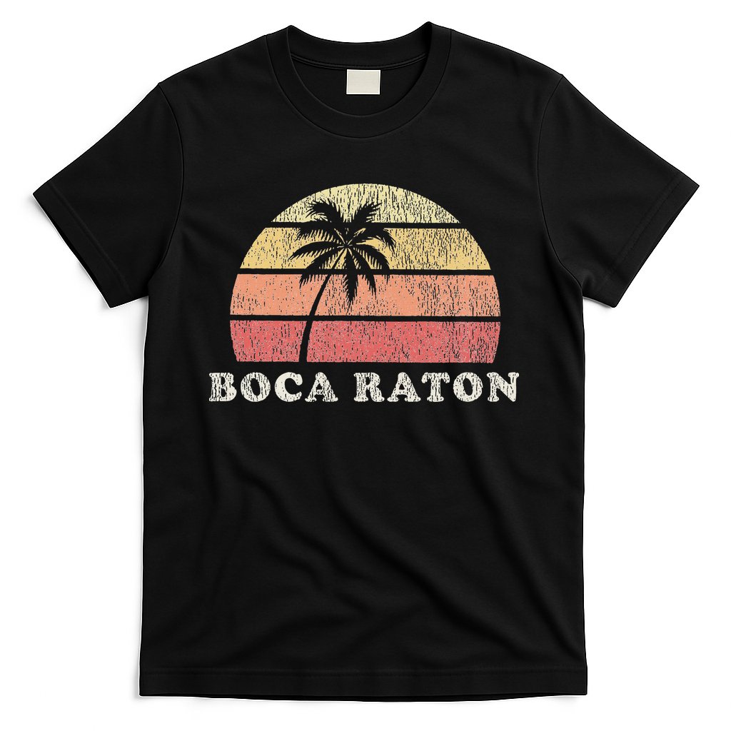 Boca Raton Fl Vintage 70s Retro Throwback Design T-Shirt