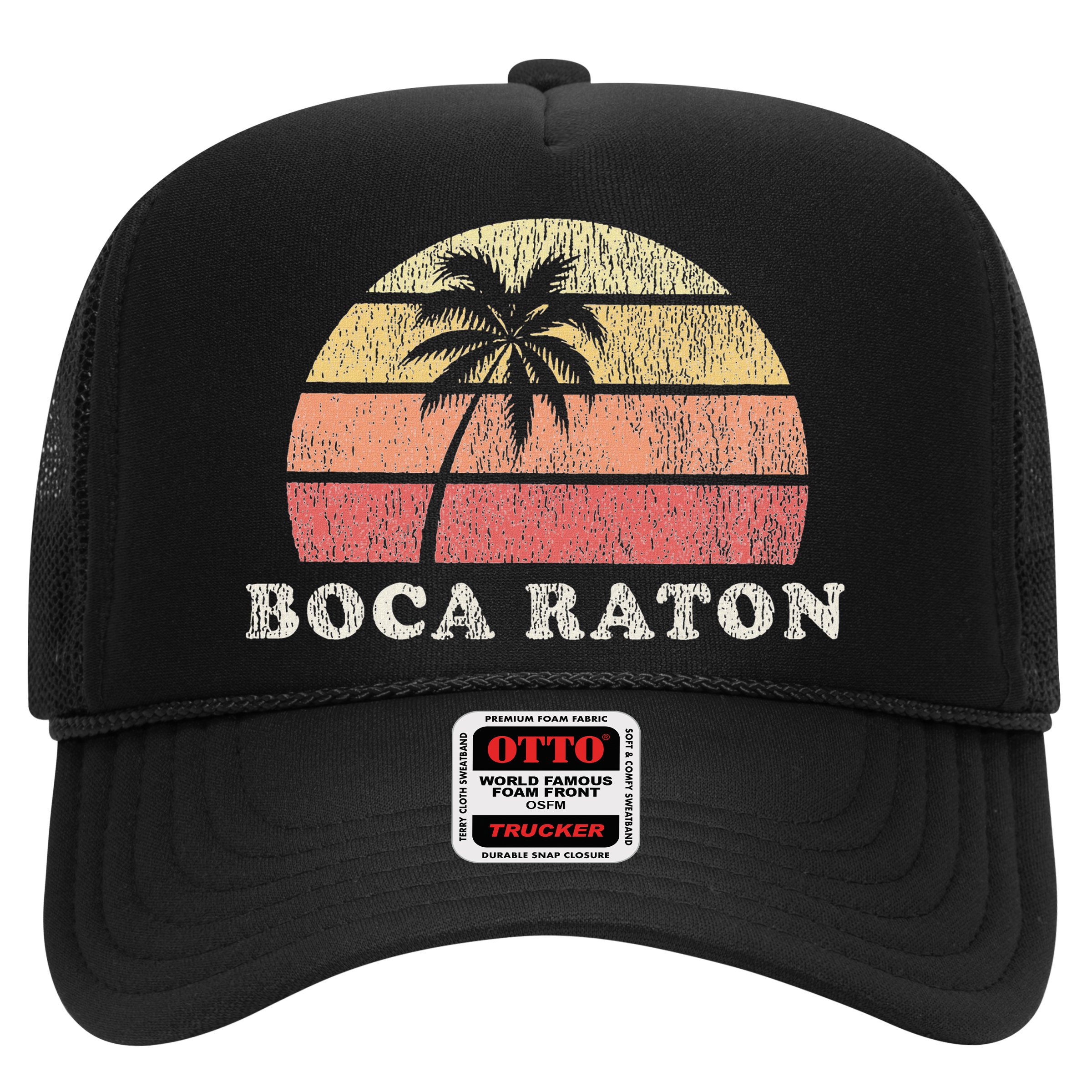Boca Raton Fl Vintage 70s Retro Throwback Design Hat