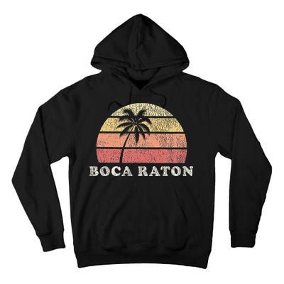 Boca Raton Fl Vintage 70s Retro Throwback Design Tall Hoodie
