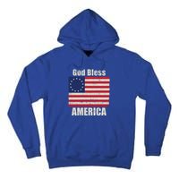 Betsy Ross Flag 1776 Revolutionary War God Bless America Funny Gift Tall Hoodie